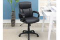 Classic Look Extra Padded Cushioned Relax 1Pc Office Chair Home Work Relax Black Color Black Office Contemporary,Modern Office Chairs Solid Back Adjustable Height Fabric