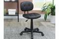 Modern 1Pc Office Chair Black Tufted Design Upholstered Chairs With Wheels Caster Black Office Foam Modern Tufted Back Adjustable Height Plastic