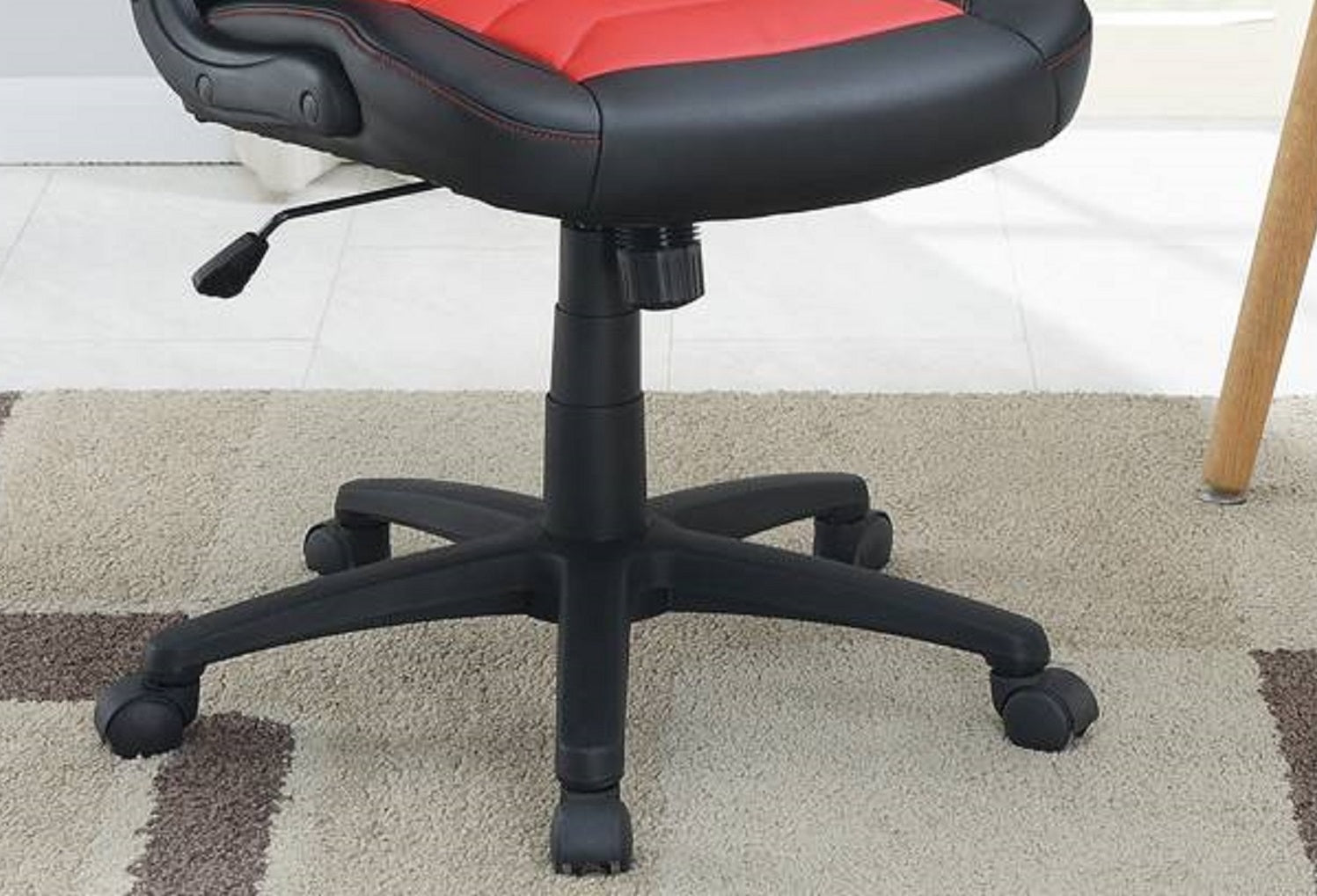 Office Chair Upholstered 1Pc Comfort Chair Relax Gaming Office Chair Work Black And Red Color Black Red Office Contemporary,Modern Office Chairs Solid Back Adjustable Height Fabric