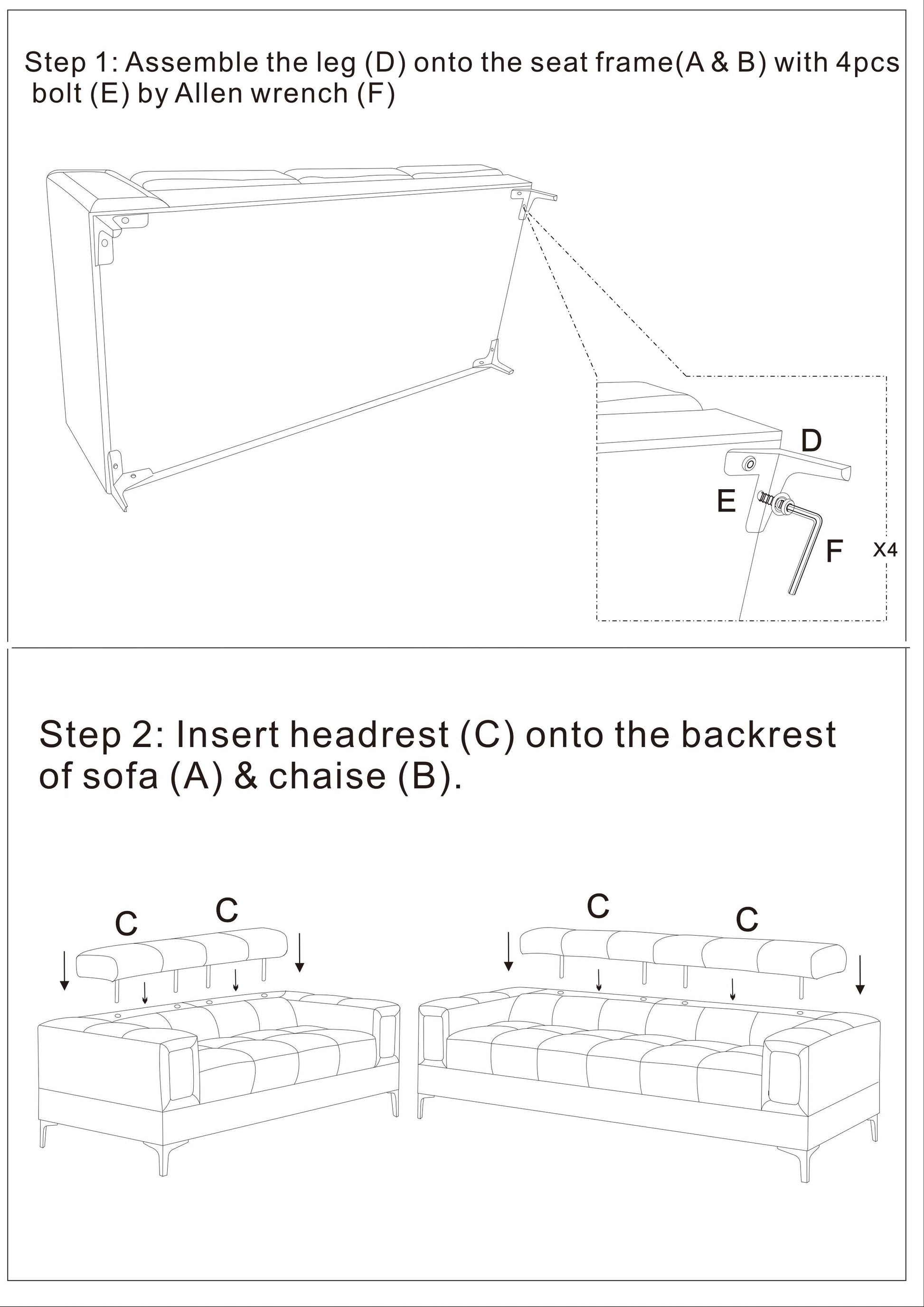 White Faux Leather Living Room 2Pc Sofa Set Sofa And Loveseat Furniture Couch Unique Design Metal Legs Adjustable Headrest White Faux Leather Wood Primary Living Space Tufted Back Classic,Contemporary Pine Square Arms Plywood 5 Seat