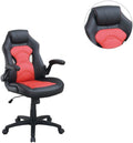 Office Chair Upholstered 1Pc Comfort Chair Relax Gaming Office Chair Work Black And Red Color Black Red Office Contemporary,Modern Office Chairs Solid Back Adjustable Height Fabric