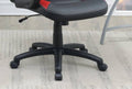 Office Chair Upholstered 1Pc Cushioned Comfort Chair Relax Gaming Office Work Black And Red Color Black Office Contemporary,Mid Century Modern,Modern Office Chairs Solid Back Adjustable Height Fabric