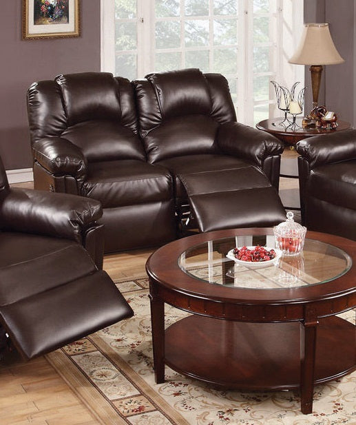Motion Recliner Chair 1Pc Glider Couch Living Room Furniture Brown Bonded Leather Brown Primary Living Space Contemporary Recliners Solid Back Bonded Leather