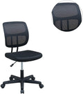 Elegant Design 1Pc Office Chair Black Mesh Desk Chairs Wheelsmaterial Seats Black Office Modern,Transitional Office Chairs Nylon Mesh