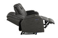 Benz Led & Power Recliner 3 Pc Made With Faux Leather In Gray Grey Faux Leather Metal Primary Living Space Medium Soft Cushion Back Contemporary,Modern Solid Wood Mdf Faux Leather 6 Seat