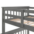 Stairway Twin Over Full Bunk Bed With Drawer, Storage And Guard Rail For Bedroom, Dorm, For Adults, Gray Color Old Sku: Lp000219Aae Gray Solid Wood