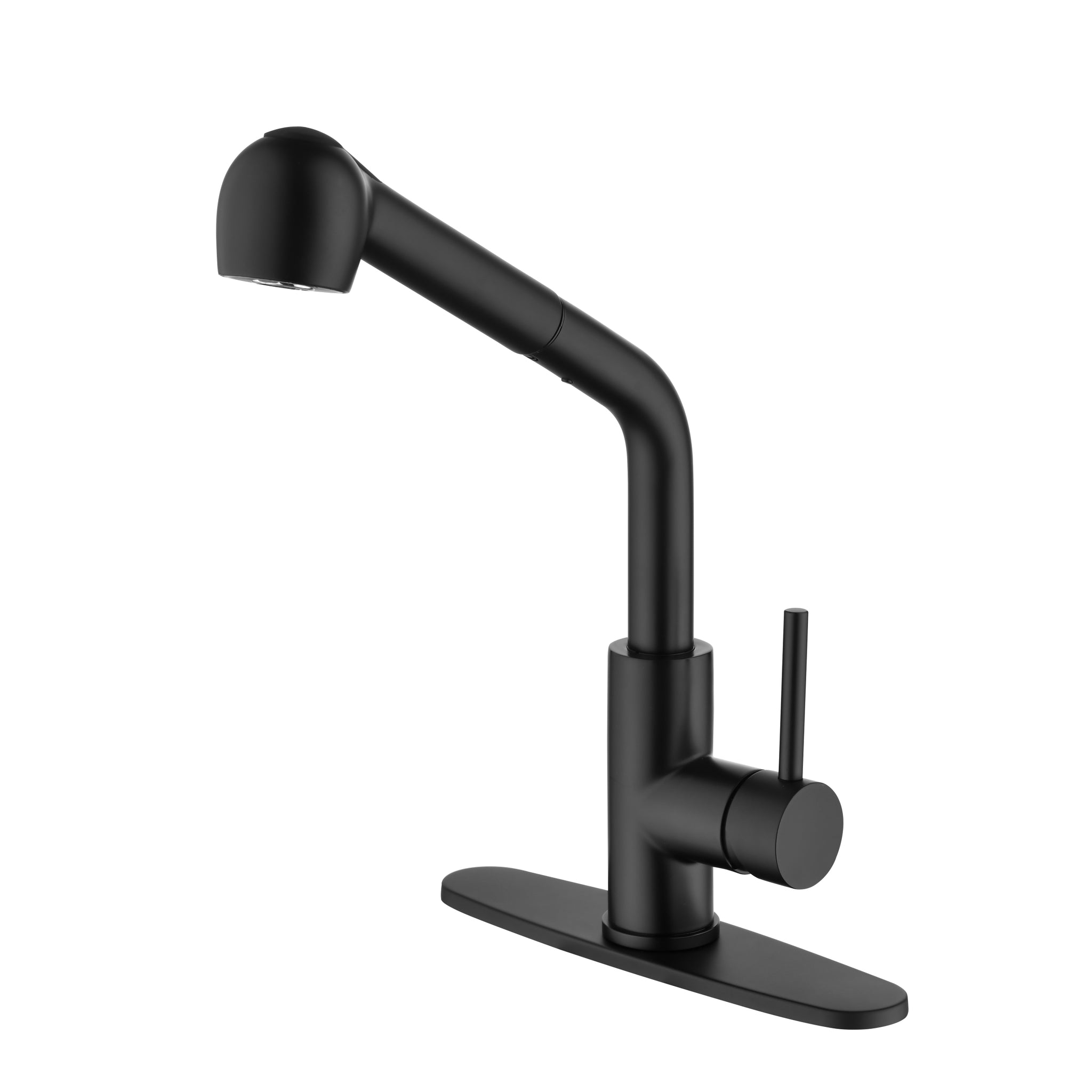 Matte Black Kitchen Faucets With Pull Down Sprayer, Single Handle Kitchen Sink Faucet With Pull Out Sprayer Matte Black Stainless Steel