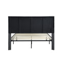 Queen Size Upholstered Platform Bed Frame With Headboard, Strong Wood Slat Support, Mattress Foundation, No Box Spring Needed, Easy Assembly, Gray Gray Fabric