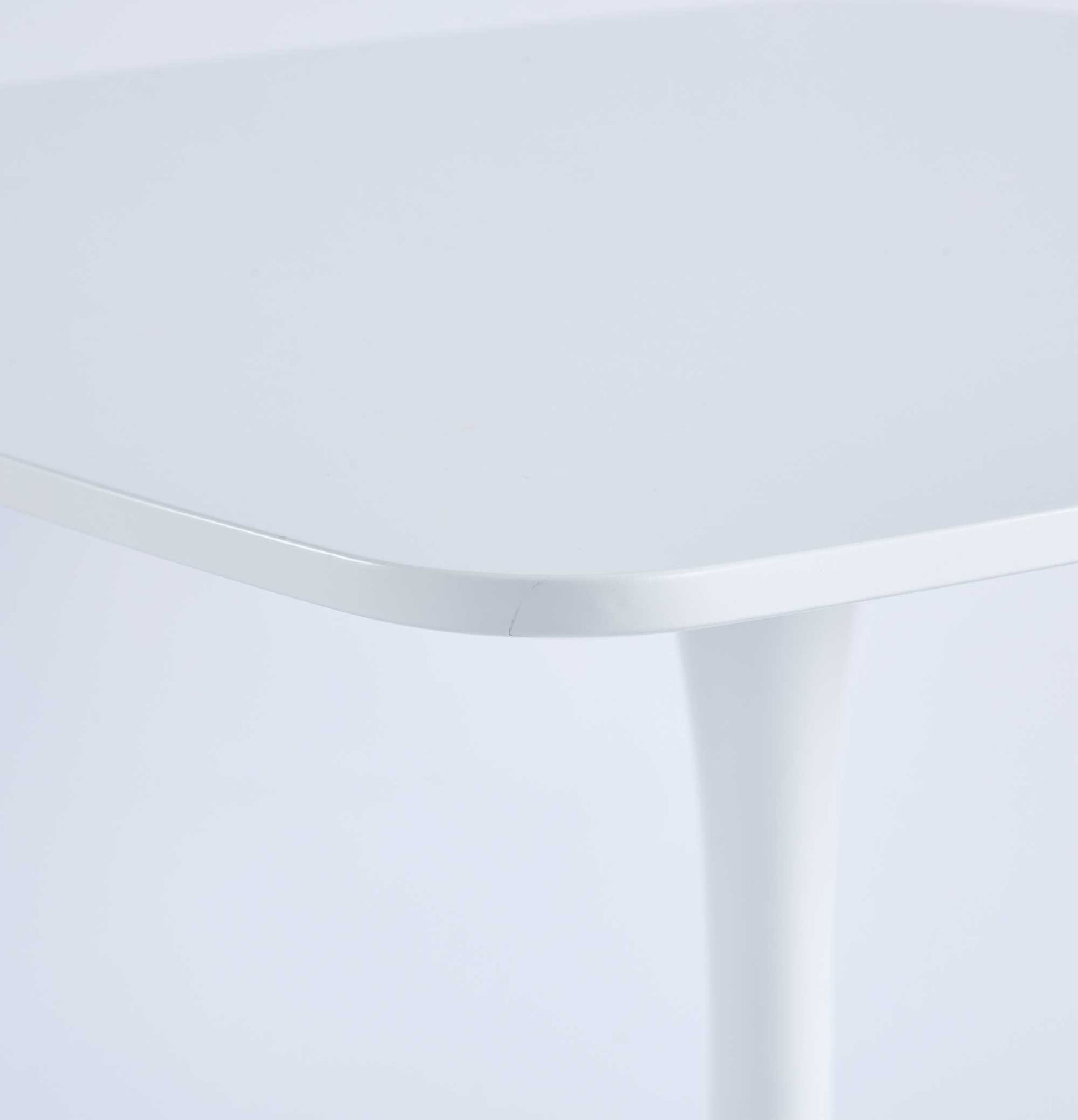 42.1"White Table Mid Century Dining Table For 4 6 People With Round Mdf Table Top, Pedestal Dining Table, End Table Leisure Coffee Table White Kitchen & Dining Tables Mdf