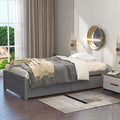 Twin Bed With 2 Drawers, Solid Wood, No Box Spring Needed ,Grey Sku:W504P149041 Twin Grey Pine