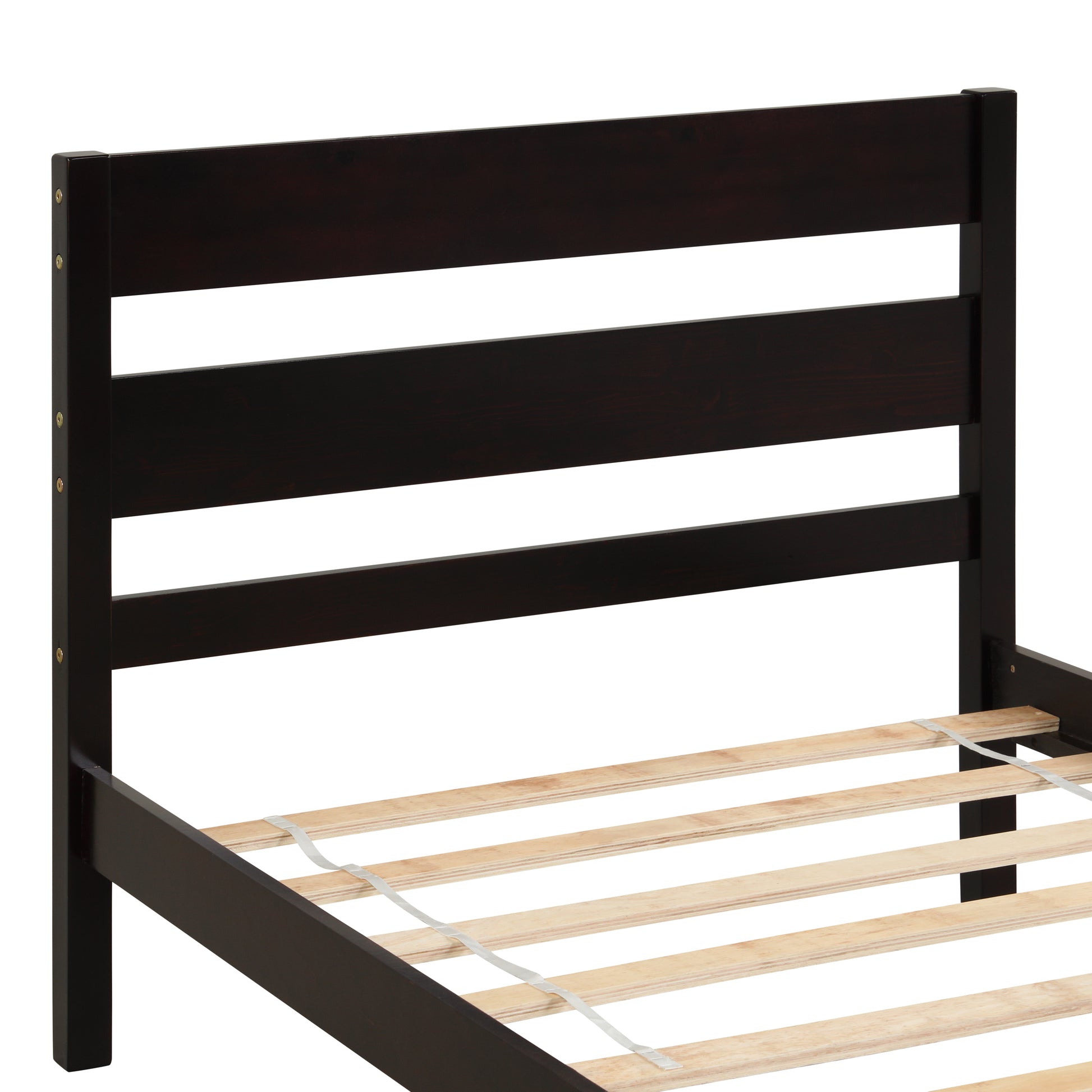 Twin Bed With Headboard And Footboard,Espresso Twin Espresso Pine