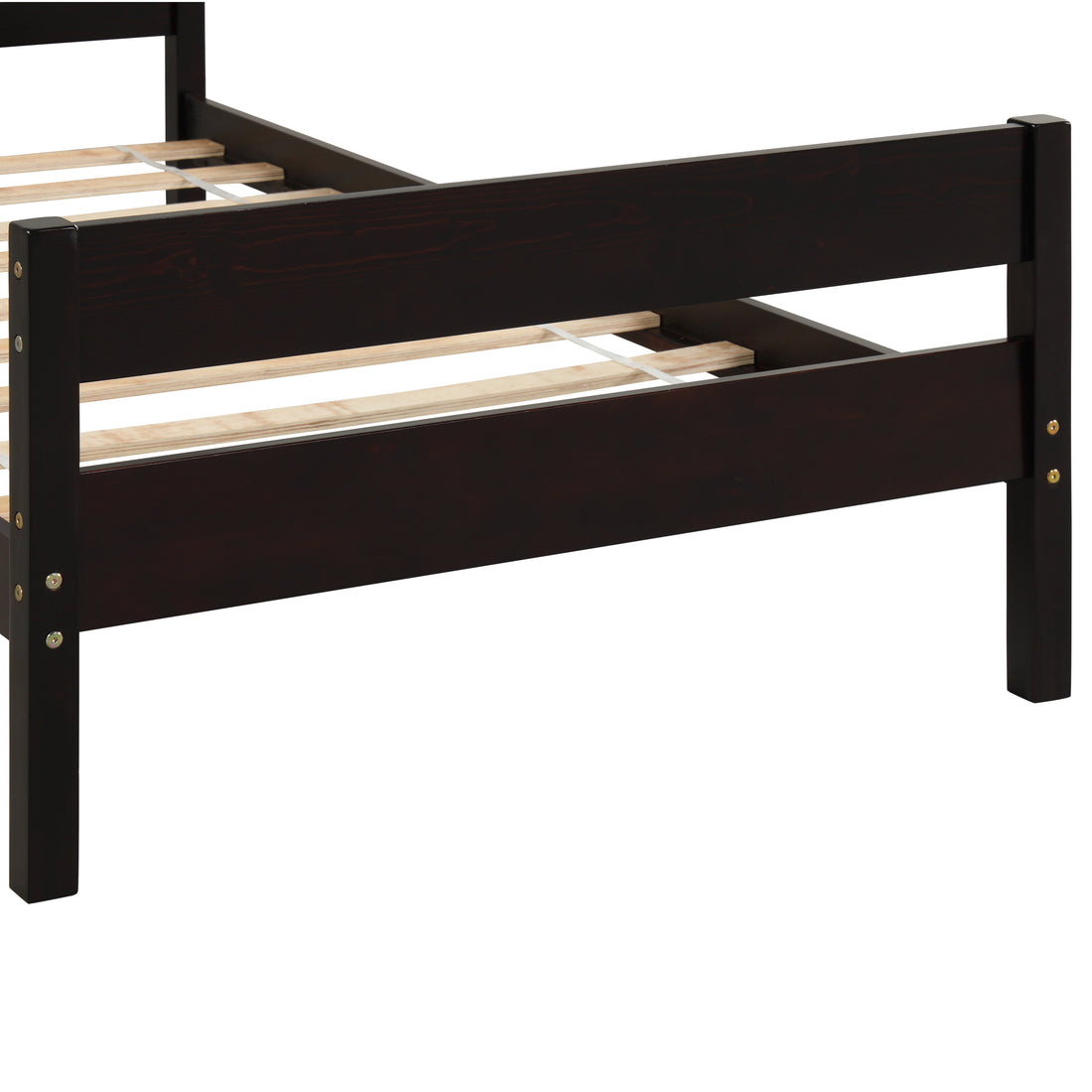 Twin Bed With Headboard And Footboard,Espresso Twin Espresso Pine