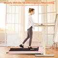 Walking Pad Treadmill Under Desk For Home Office Fitness, Mini Portable Treadmill With App Remote Control And 16 Inch Running Area Note: Forbidden To Sell On Pink Steel