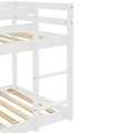 Twin Over Twin Floor Bunk Bed, White Sku:W504P148538 Twin White Pine