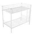 Twin Over Twin Metal Bunk Bed White Old Sku: Mf189201Kaa White Metal Metal