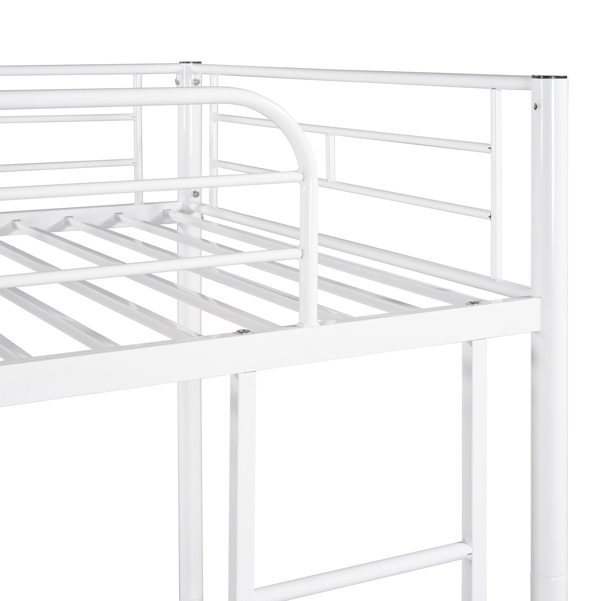 Twin Over Twin Metal Bunk Bed White Old Sku: Mf189201Kaa White Metal Metal