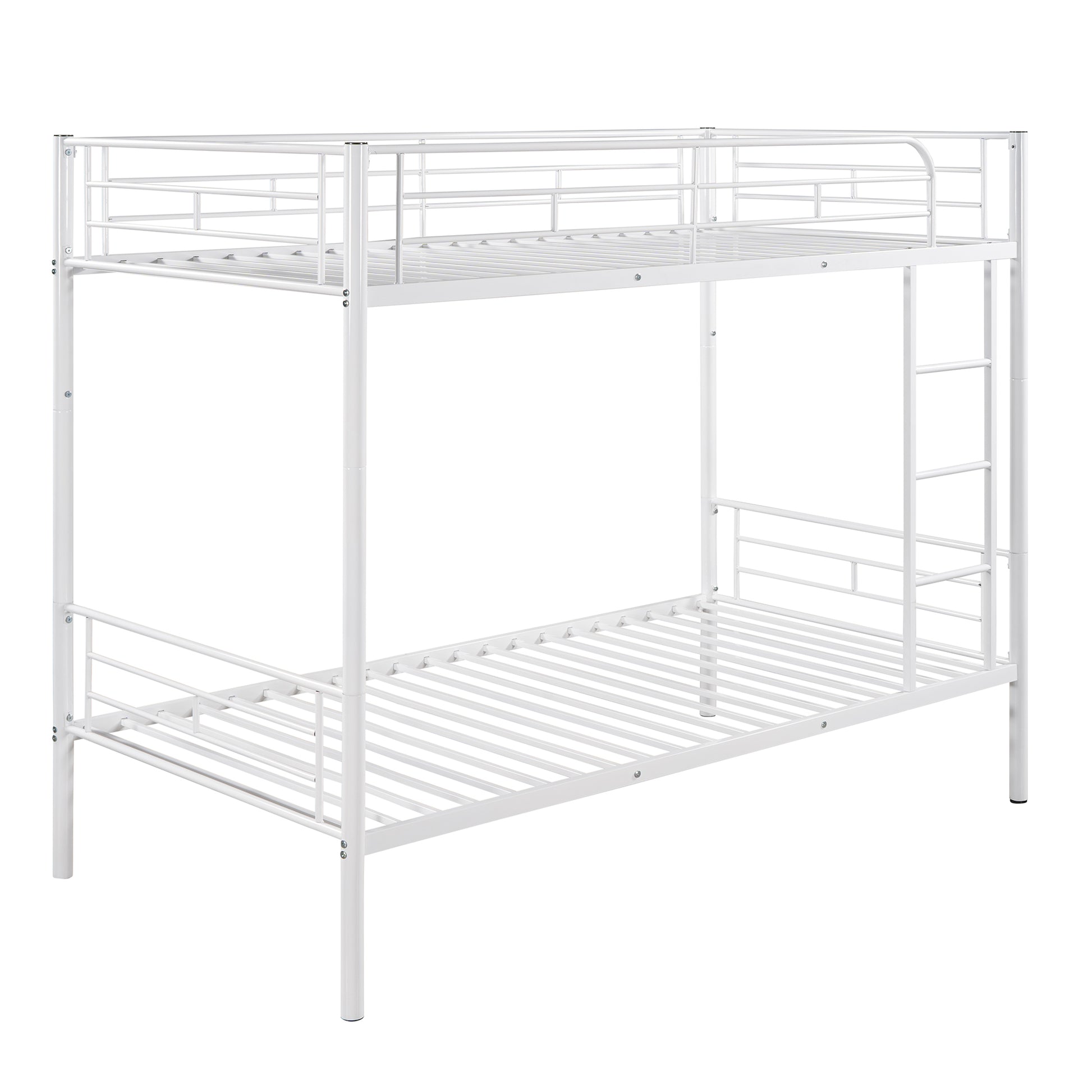 Twin Over Twin Metal Bunk Bed White Old Sku: Mf189201Kaa White Metal Metal