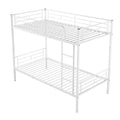 Twin Over Twin Metal Bunk Bed White Old Sku: Mf189201Kaa White Metal Metal