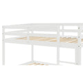 Twin Over Twin Floor Bunk Bed, White Sku:W504P148538 Twin White Pine