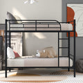 Twin Over Twin Metal Bunk Bed Black Old Sku: Mf189201Baa Black Metal Metal