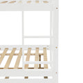 Full Over Full Bunk Bed With Trundle, Convertible To 2 Full Size Platform Bed, Full Size Bunk Bed With Ladder And Safety Rails For Kids, Teens, Adults,White Old Sku:W504S00002 White Pine