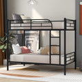 Twin Over Twin Metal Bunk Bed Black Old Sku: Mf189201Baa Black Metal Metal