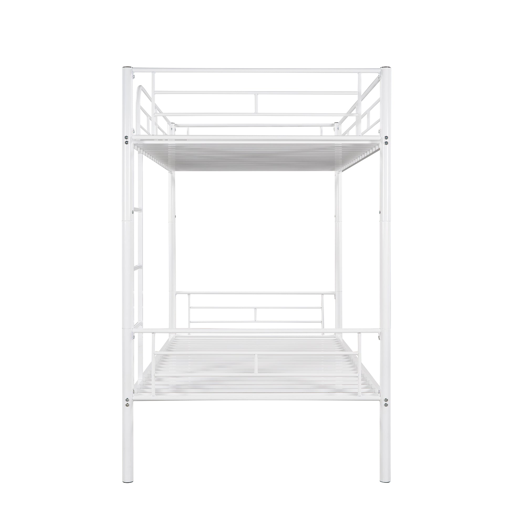 Twin Over Twin Metal Bunk Bed White Old Sku: Mf189201Kaa White Metal Metal