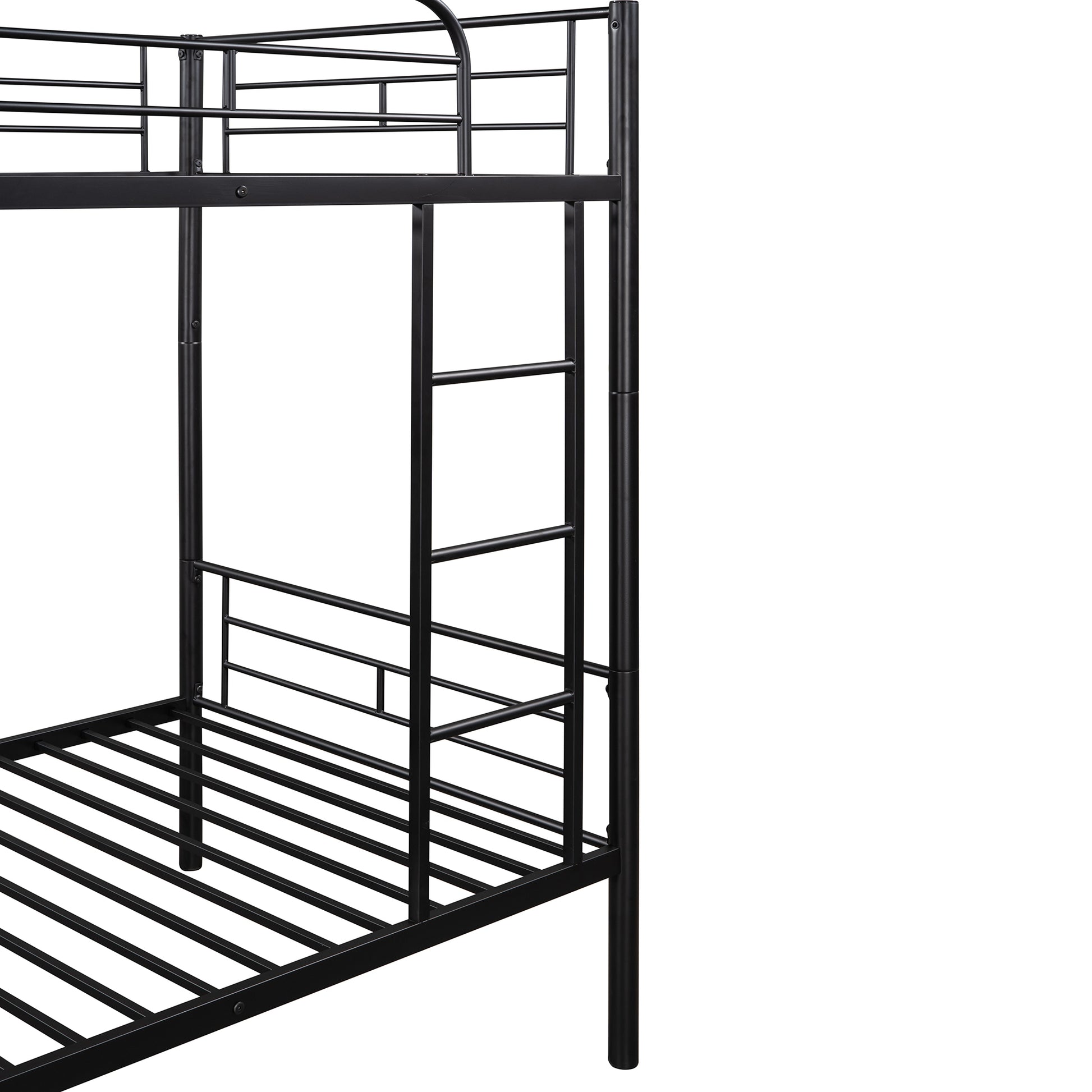 Twin Over Twin Metal Bunk Bed Black Old Sku: Mf189201Baa Black Metal Metal