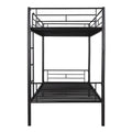 Twin Over Twin Metal Bunk Bed Black Old Sku: Mf189201Baa Black Metal Metal