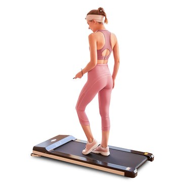 Walking Pad Treadmill Under Desk For Home Office Fitness, Mini Portable Treadmill With App Remote Control And 16 Inch Running Area Note: Forbidden To Sell On Black Steel