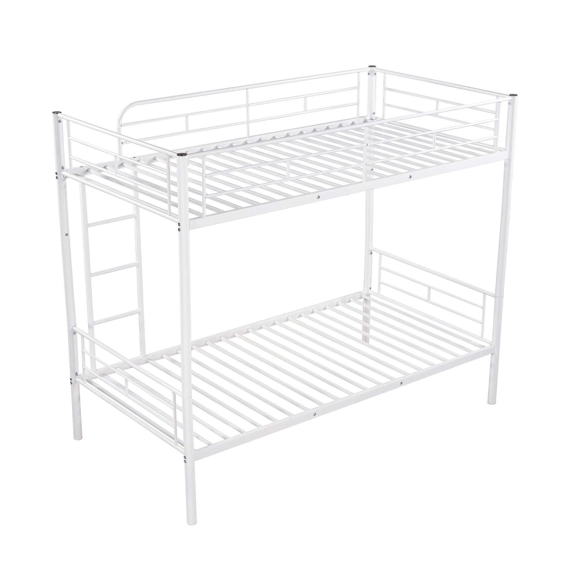 Twin Over Twin Metal Bunk Bed White Old Sku: Mf189201Kaa White Metal Metal