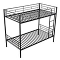 Twin Over Twin Metal Bunk Bed Black Old Sku: Mf189201Baa Black Metal Metal