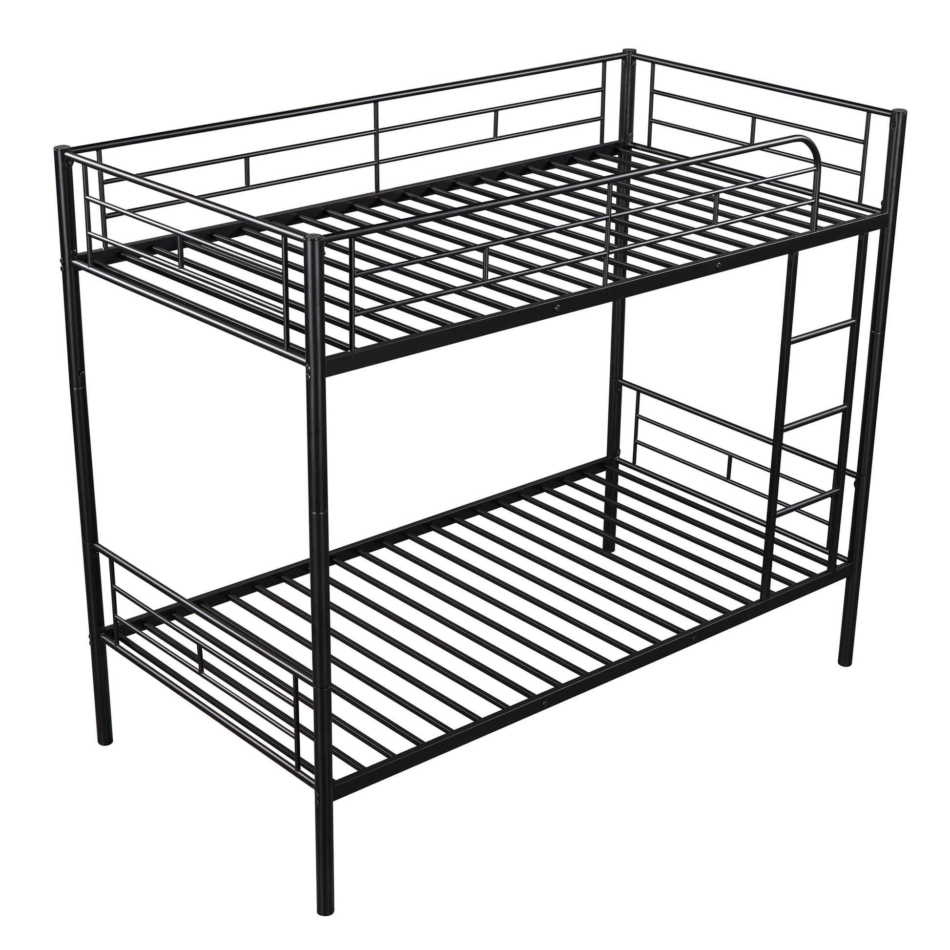 Twin Over Twin Metal Bunk Bed Black Old Sku: Mf189201Baa Black Metal Metal