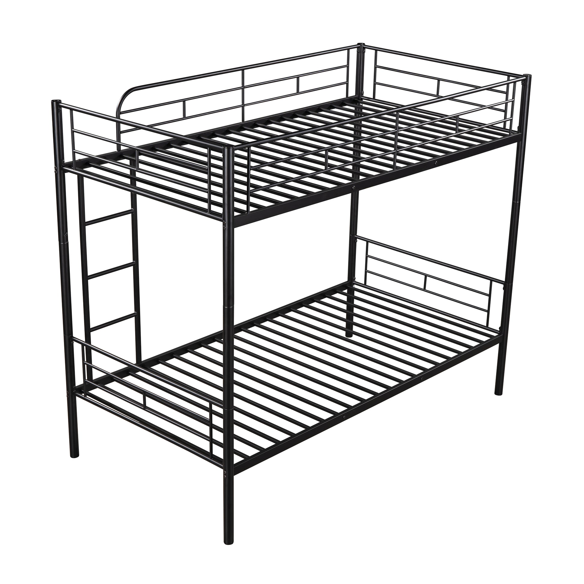 Twin Over Twin Metal Bunk Bed Black Old Sku: Mf189201Baa Black Metal Metal