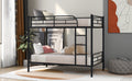 Twin Over Twin Metal Bunk Bed Black Old Sku: Mf189201Baa Black Metal Metal