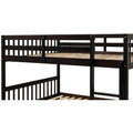 Full Over Full Bunk Bed With Trundle,Espresso Espresso Pine