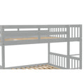 Full Over Full Bunk Bed With Trundle, Convertible To 2 Full Size Platform Bed, Full Size Bunk Bed With Ladder And Safety Rails For Kids, Teens, Adults,Grey Old Sku:W504S00003 Grey Pine