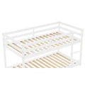 Twin Over Twin Floor Bunk Bed, White Sku:W504P148538 Twin White Pine