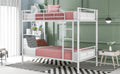 Twin Over Twin Metal Bunk Bed White Old Sku: Mf189201Kaa White Metal Metal