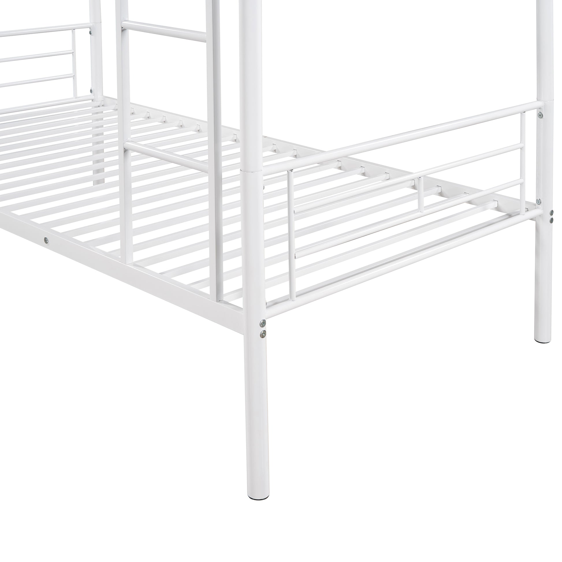 Twin Over Twin Metal Bunk Bed White Old Sku: Mf189201Kaa White Metal Metal