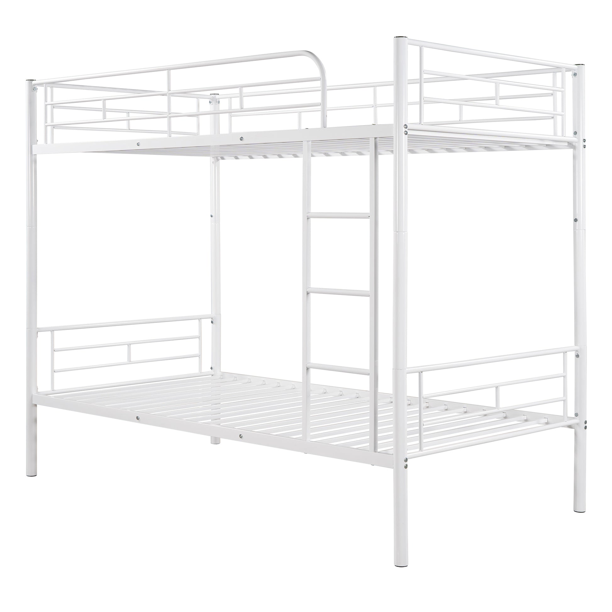 Twin Over Twin Metal Bunk Bed White Old Sku: Mf189201Kaa White Metal Metal