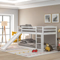 Twin Over Twin Bunk Bed With Convertible Slide And Ladderwhite Old Sku:Wf281725Aak White Pine