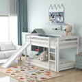 Twin Over Twin Bunk Bed With Convertible Slide And Ladderwhite Old Sku:Wf281725Aak White Pine