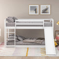 Twin Over Twin Bunk Bed With Convertible Slide And Ladderwhite Old Sku:Wf281725Aak White Pine