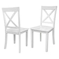 Orisfur. 5 Pieces Dining Table And Chairs Set For 4 Persons, Kitchen Room Solid Wood Table With 4 Chairs White Mdf Solid Wood