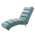 Coolmore Linen Massage Chaise Lounge Indoor With Remote Control,Ergonomic Electric Massage Long Lounger With 5 Modes For Office, Living Room,Bedroom Teal Teal Foam Linen