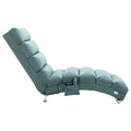 Coolmore Linen Massage Chaise Lounge Indoor With Remote Control,Ergonomic Electric Massage Long Lounger With 5 Modes For Office, Living Room,Bedroom Teal Teal Foam Linen