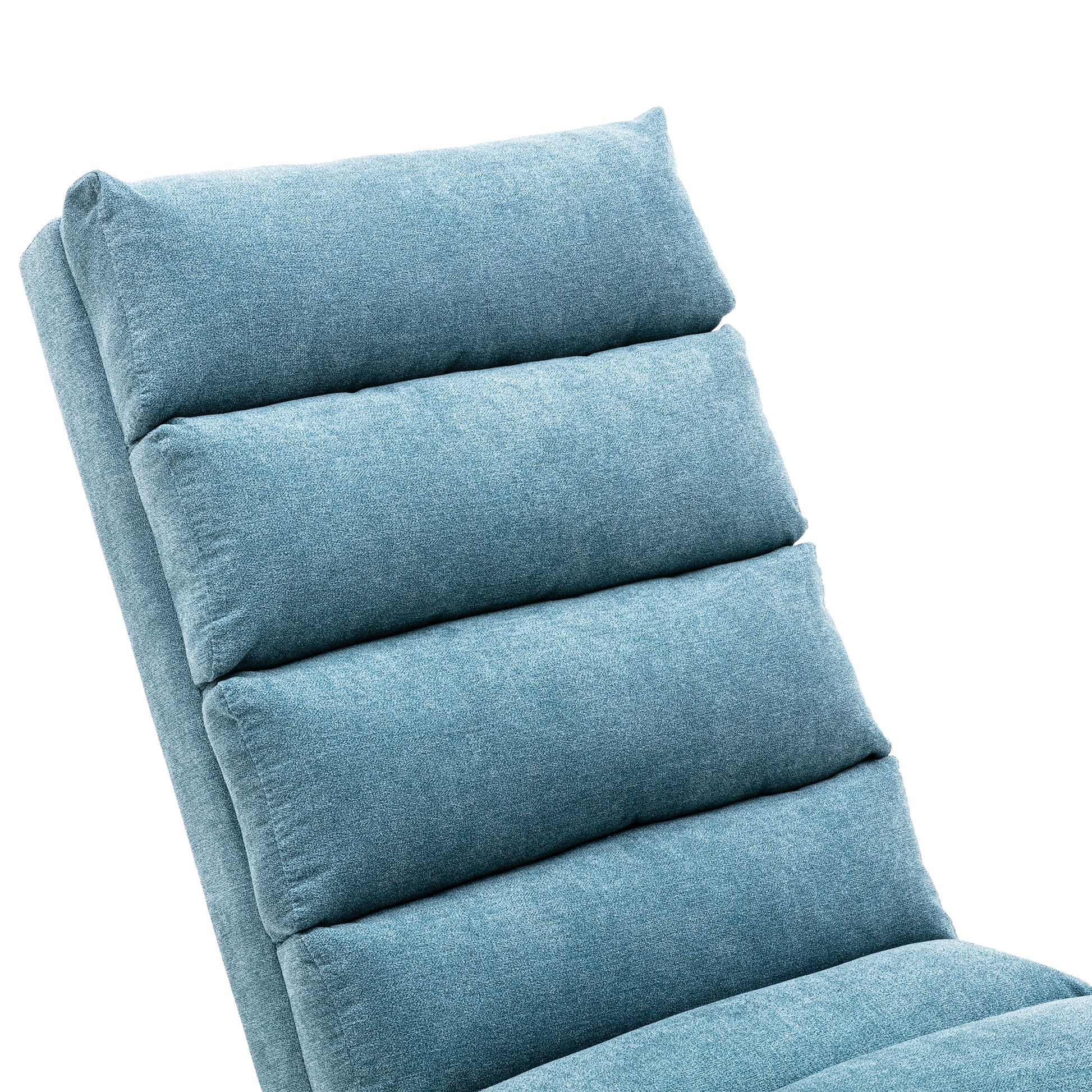 Coolmore Linen Massage Chaise Lounge Indoor With Remote Control,Ergonomic Electric Massage Long Lounger With 5 Modes For Office, Living Room,Bedroom Blue Blue Foam Linen