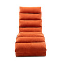 Coolmore Linen Massage Chaise Lounge Indoor With Remote Control,Ergonomic Electric Massage Long Lounger With 5 Modes For Office, Living Room,Bedroom Orange Orange Foam Linen