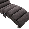 Coolmore Linen Massage Chaise Lounge Indoor With Remote Control,Ergonomic Electric Massage Long Lounger With 5 Modes For Office, Living Room,Bedroom Dark Gray Dark Gray Foam Linen